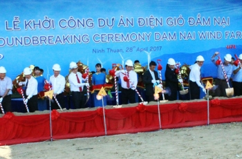 Ninh Thuan started wind power plant Dam Complaint 1,523 billion